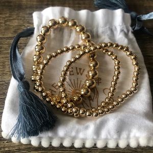 Elastic Gold Bead Bracelet